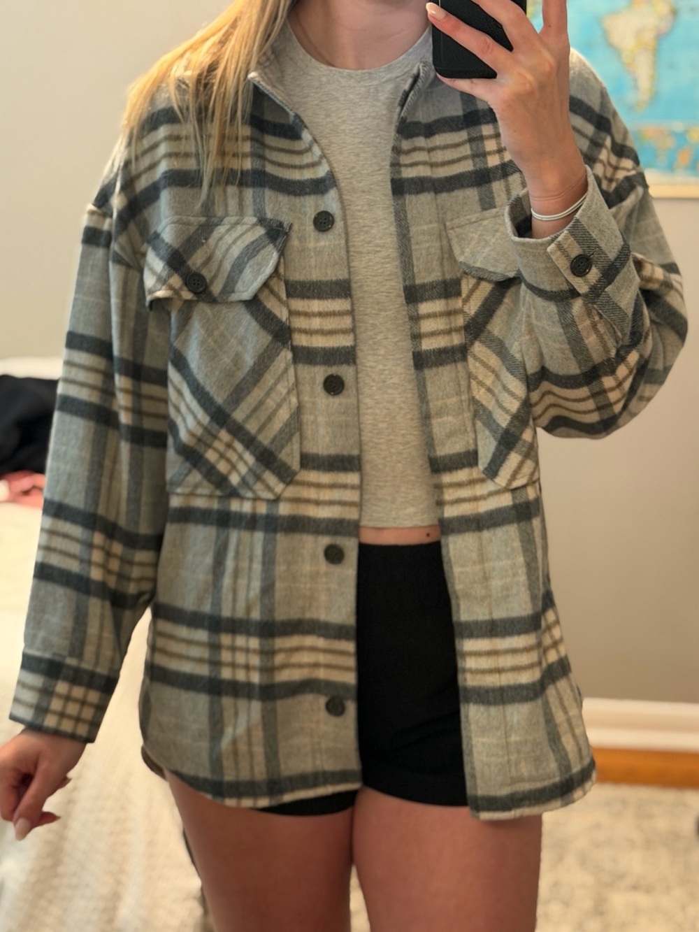 Zara plaid Shacket MED